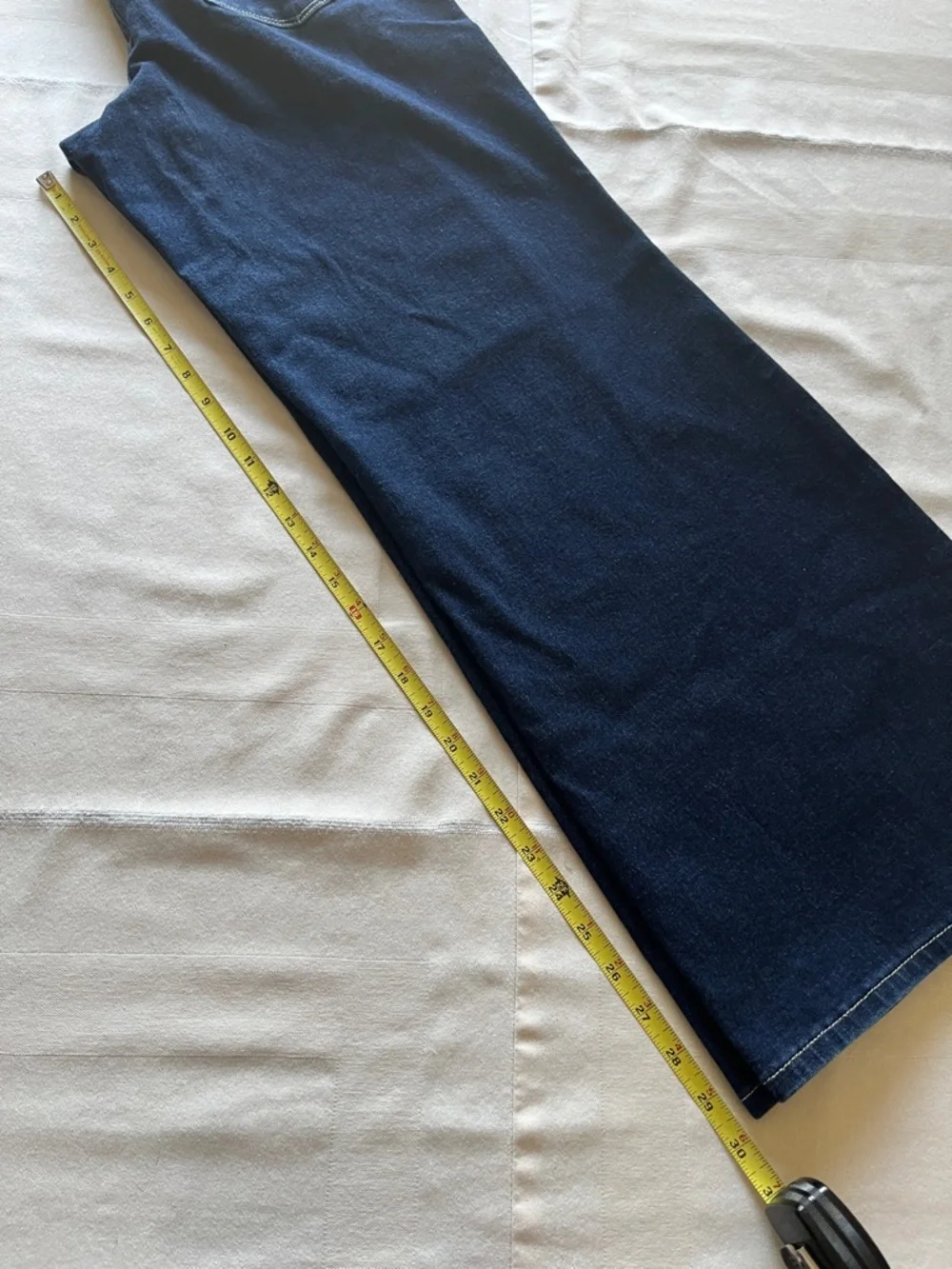 Judy Blue Woman’s Spandex Relaxed Dark Blue Denim Jeans Wide Leg Size 14W - Picture 10 of 11